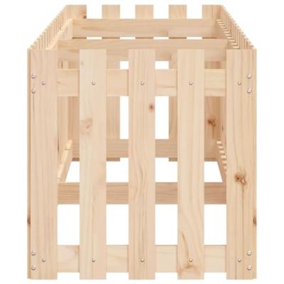 VidaXL Plantenbak verhoogd met hekontwerp 200x50x50 cm grenenhout