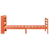 Bedframe zonder matras massief grenenhout wasbruin 100x200 cm - thumbnail