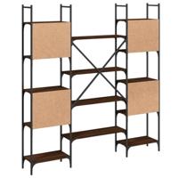 Boekenkast 155,5x24x166,5 cm bewerkt hout bruineikenkleurig - thumbnail