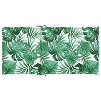 VidaXL Stoelkussens 4 st lage rug bladpatroon stof - thumbnail