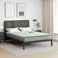 VidaXL Matrastopper wit en groen 140 x 200 cm jacquard stof - thumbnail