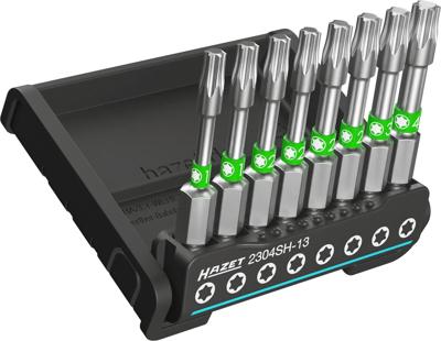 Hazet smartholder met 8 bits · lang 2304sh-13 · 1/4 inch (6,3 mm) zeskant massief · binnen-torx®-profiel · 8-delig · t10 - t40 Hazet smartholder met 8 bits · lang 2304sh-13 · 1/4 inch (6,3 mm) zeskant massief · binnen-torx®-profiel · 8-delig · t10 - t40