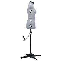 VidaXL Paspop verstelbaar vrouw maat 33-40 s grijs - thumbnail