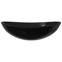 VidaXL Wasbak 54,5x35x15,5 cm gehard glas zwart - thumbnail