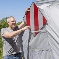 Proplus xl fietshoes - 2 fietsen - e-bike - lichtgrijs - thumbnail