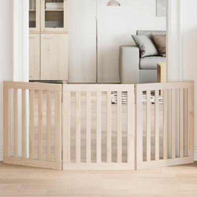 Hondenhek inklapbaar 3 panelen 150 cm populierenhout