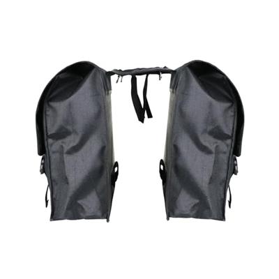 Dresco Super shopper dubbele fietstas 50 liter nylon zwart