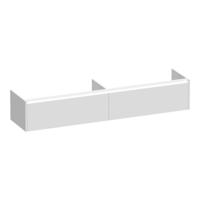 Brauer Embrace - Onderkast - 200 cm - met 2 Softclose Lades Greeploos en 2 Sifon Uitsparingen - Mat Wit - thumbnail