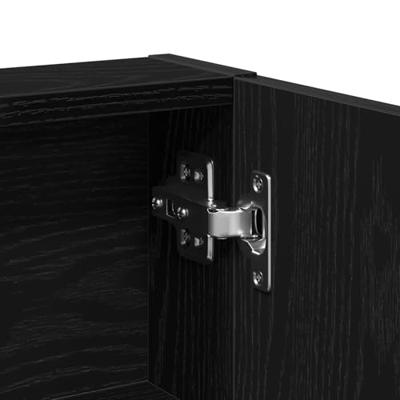 Kaptafel met lade Zwart eiken 80 x 35 x 132 cm Bewerkt hout Kaptafel met lade Zwart eiken 80 x 35 x 132 cm Bewerkt hout