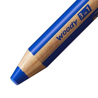STABILO woody 3 in 1, multitalent kleurpotlood, blauw, per stuk STABILO woody 3 in 1, multitalent kleurpotlood, blauw, per stuk
