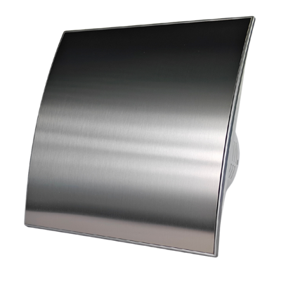 Badkamer/toilet ventilator - timer - Ø100mm - RVS gebogen