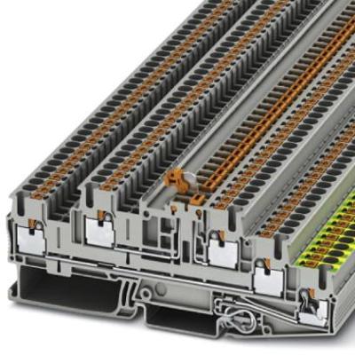 Phoenix Contact 3210549 Installatieklem voor aardleider 5.2 mm Push-Lock-veeraansluiting Grijs 50 stuk(s)