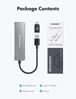 GrauGear G-HUB2A2C-AC USB 3.2 Gen 1-hub 4 poorten Zilver - thumbnail