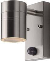 Lucide ARNE-LED IR - Wandspot / Wandlamp Binnen/Buiten - Ø 6,3 cm - LED - GU10 - 1x5W 2700K - IP44 - Beweging & dag/nacht sensor - Mat chroom - thumbnail