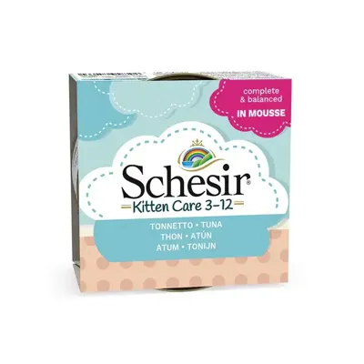 Schesir kitten care 3-12 Tonijn mousse 85g