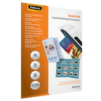 Fellowes lamineerhoes Admire Easyfold Enhance80 ft A3, 160 micron (2 x 80 micron), pak van 25 stuks - thumbnail