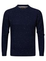 50% korting - Petrol Industries Heren Trui met ingeweven structuur Blauw - M - thumbnail