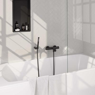 Black Carving opbouw baddouche thermostaatkraan SET 03 mat zwart Black Carving opbouw baddouche thermostaatkraan SET 03 mat zwart