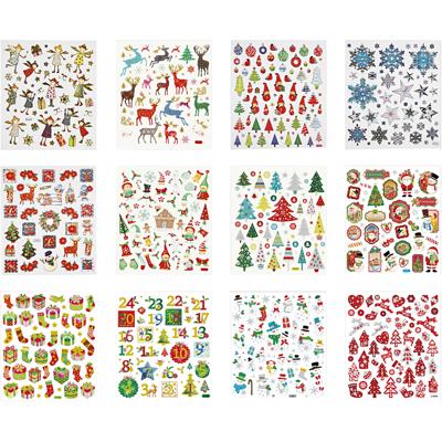 Creativ Company Stickerpakket kerst, 12vel