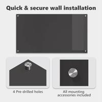VidaXL Keuken spatscherm donkergrijs 110 x 60 cm gehard glas - thumbnail