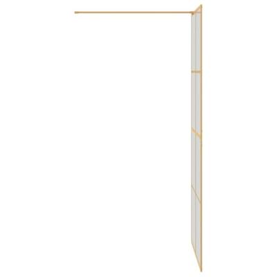 VidaXL Inloop douche wand goud 90 x 195 cm gehard glas