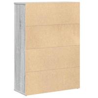 Boekenkast 60x24x85 cm bewerkt hout grijs sonoma eikenkleurig - thumbnail