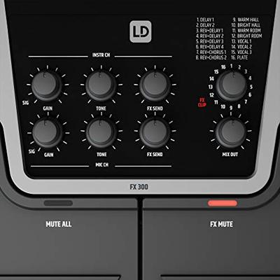 LD Systems FX 300 2-kanaals effectpedaal en mixer