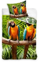 Dekbedovertrek - Papegaai - 140x200 cm - thumbnail