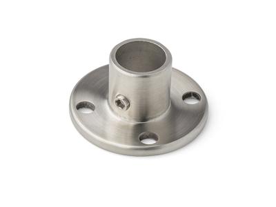 Voetplaat rond rvs voor buis 28mm 1B