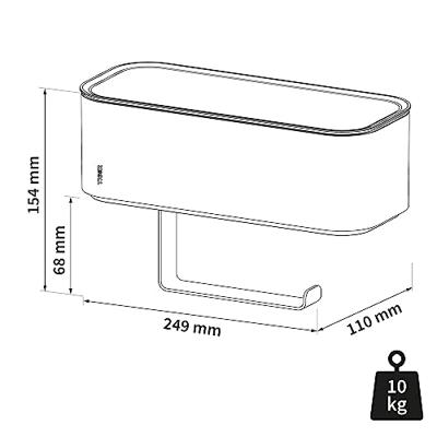 Tiger Toiletrolhouder 2-Store met Opbergbakje 25 cm Wit Tiger Toiletrolhouder 2-Store met Opbergbakje 25 cm Wit