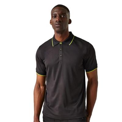 Ragetta RG264 Navigate Short Sleeve Polo - Black/Lime - XL