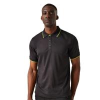 Ragetta RG264 Navigate Short Sleeve Polo - Black/Seal Grey - 3XL - thumbnail