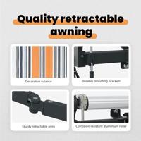 VidaXL Inklapbaar zonnescherm multikleur 350 x 250 cm - thumbnail