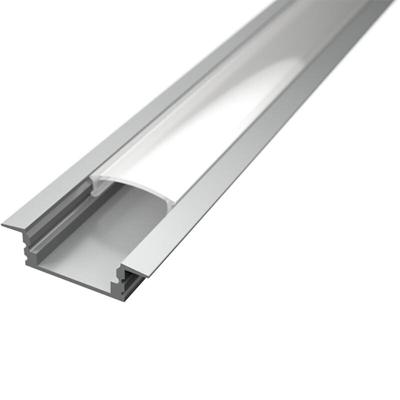 Zilver Aluminium LED Inbouwprofiel - Velvalux Profi - 1m - 24.7x7mm