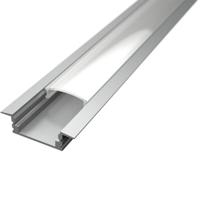 Zilver Aluminium LED Inbouwprofiel - Velvalux Profi - 1m - 24.7x7mm - thumbnail