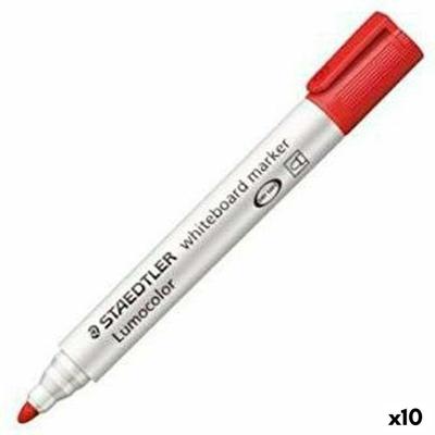Markeerstiften Staedtler Lumocolor 351-2 Whiteboard Wit Rood (10 Stuks) (1 Stuks)