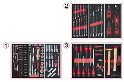 Modulo - KS TOOLS - 714.0158 - Set di utensili a 3 cassetti - Per carrello - 158 pezzi