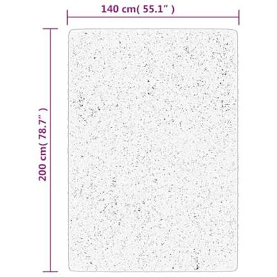 VidaXL Vloerkleed pamplona shaggy hoogpolig modern 140x200 cm blauw