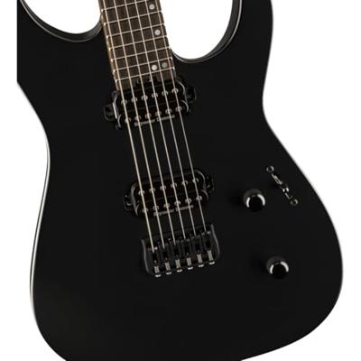 Jackson American Series Virtuoso HT EB Satin Black elektrische gitaar met Jackson Foam Core Case