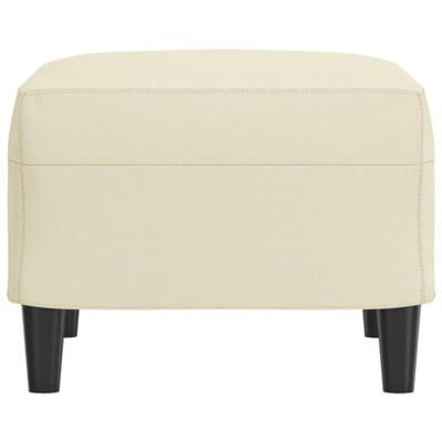 Voetenbank 60x50x41 cm kunstleer crmekleurig