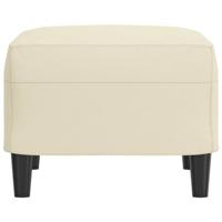 Voetenbank 60x50x41 cm kunstleer crmekleurig - thumbnail