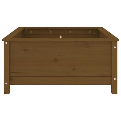 Plantenbak 82,5x82,5x39 cm massief grenenhout honingbruin