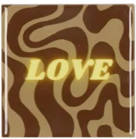 Tegeltje Love 10x10x1cm - thumbnail