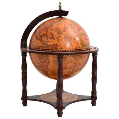 Globebar massief eucalyptushout bruin Globebar massief eucalyptushout bruin
