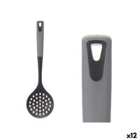 Schuimspaan Kinvara Zwart Grijs TPR PBT 10 x 35 x 2 cm (12 Stuks) - thumbnail