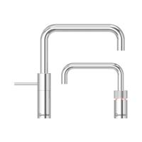 Quooker Nordic Square Twintaps kokendwaterkraan - draaibare uitloop - PRO3 reservoir - Warm / kokend water - Chroom 3NSCHRTT - thumbnail