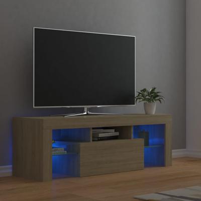 Tv-meubel met LED-verlichting 120x35x40cm sonoma eikenkleurig Tv-meubel met LED-verlichting 120x35x40cm sonoma eikenkleurig