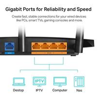 TP-Link AC1900 Smart Wifi-router - High Speed MU-MIMO draadloze router, dual band router voor draadloos internet, gigabit, ondersteunt gast wifi, beamforming, Smart Connect (Archer A8) - thumbnail