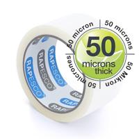 Verpakkingstape dispenser Rapesco Germ-Savvy 960 antibacterieel met transparante tape zwart - thumbnail