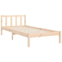 Bedframe met hoofdbord massief hout - thumbnail